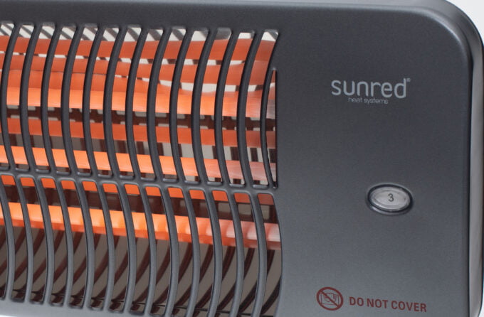 Šildytuvas SUNRED Heater LUG-2000W, Lugo Quartz Wall Infrared, 2000 W, Grey - Image 4